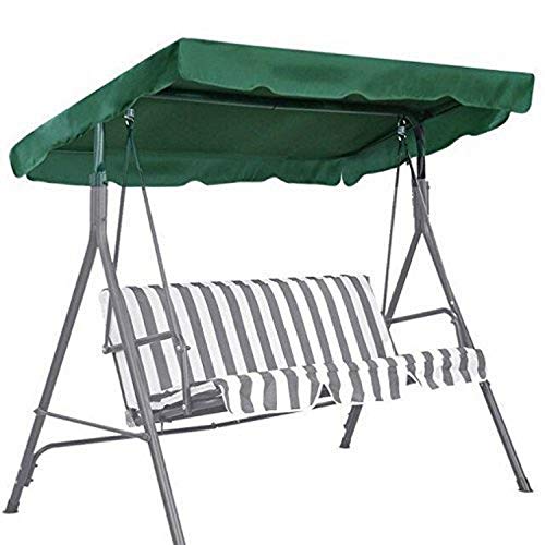 BenefitUSA Canopy Only Outdoor Patio Swing Canopy Replacement Porch Top Cover for Seat Furniture (73x52 Green)