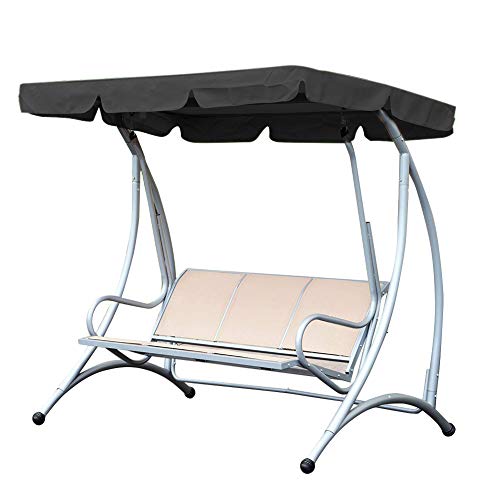 Patio Swing Canopy Replacement CoverWaterproof 190T Polyester TaffetaCanopy Top Cover Replacement Canopy Block Garden Outdoor Porch Patio Swing 748x519x59inch