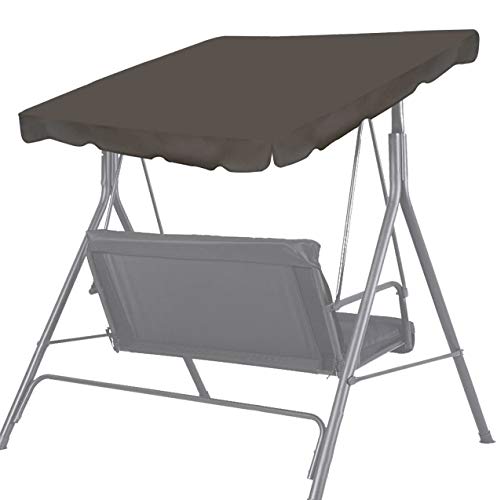 Strong Camel New Patio Outdoor Swing Canopy Replacement Porch Top Cover for Seat Furniture (77x43 Taupe)