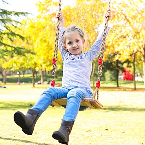 BWWNBY Funny Playground Yard Games Wooden Swing Seat Tree Outdoor Garden Kids Adults(as Shown)