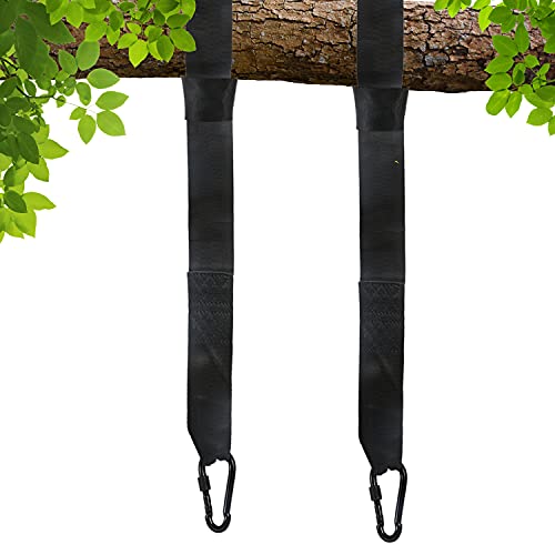 HAFUNA Tree Swing Hanging Straps 5ft Adjustable Strap Outdoor Heavy Duty Seat Belt Holds 2200lbs d Ring carabiners Perfect for Outdoor BabyToddler Swing Porch Swings Patio Swing