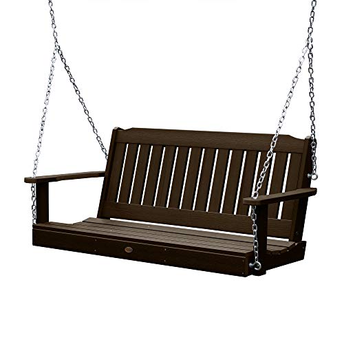 Highwood ADPORL1ACE Lehigh Porch Swing 5 Feet Weathered Acorn