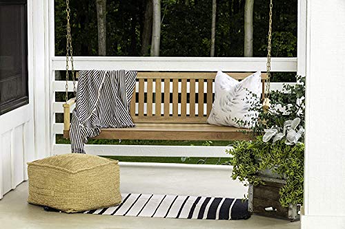 WoodlawnHome 800087 Traditional 5Foot Swing Seat with Chains in Unfinished Hardwood…