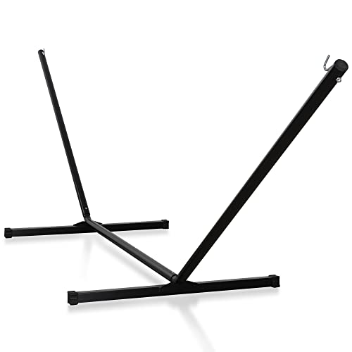 Lazcorner 12FT Hammock Stand Heavy Duty Coated Steel Stand Portable Hammock Stand 450 LBS Capacity Black