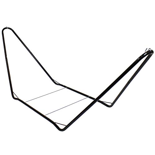 Sunnydaze 10 Foot Portable Hammock Stand Only  HeavyDuty Steel Hammock Stand for Camping  Spreader Bar Styles  300Pound Capacity  Black