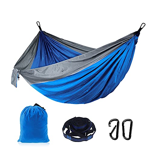 Parachute Camping Hammock Lightweight Portable Plus Size Double Hammock with Straps Beach Travel Hiking Backyard Hammock