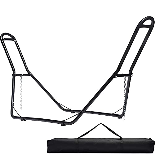 VALLEYRAY Steel Hammock Stand with Carry Bag Universal Portable Hammock Stand Only 2 Person HeavyDuty Hammock Frame Fit for 913 Feet Hammocks for Indoor Outdoor Yard Deck Patio