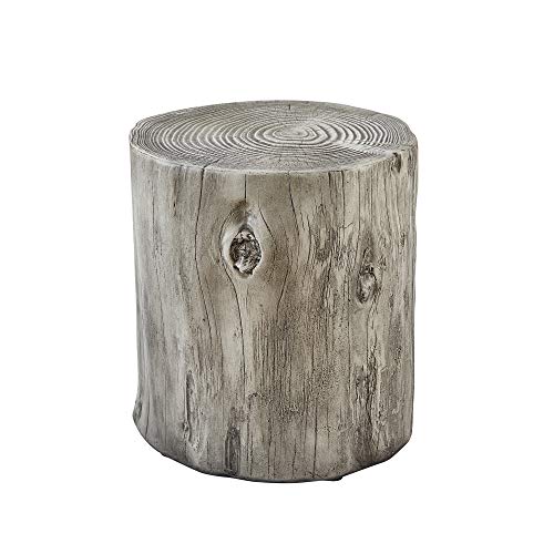 Ball  Cast Faux Wood Stump Stool Accent Table 149W x13625Dx1654H Natural Set of 1