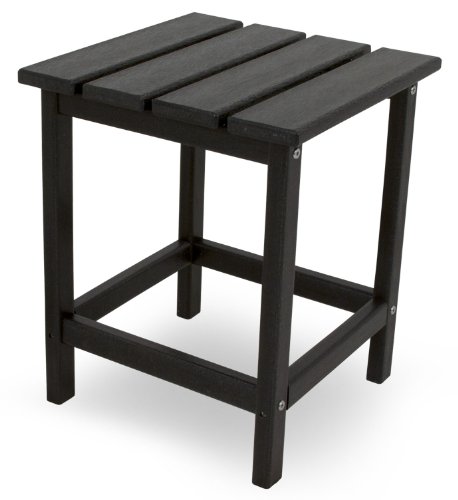 POLYWOOD ECT18BL Long Island 18 Side Table Black