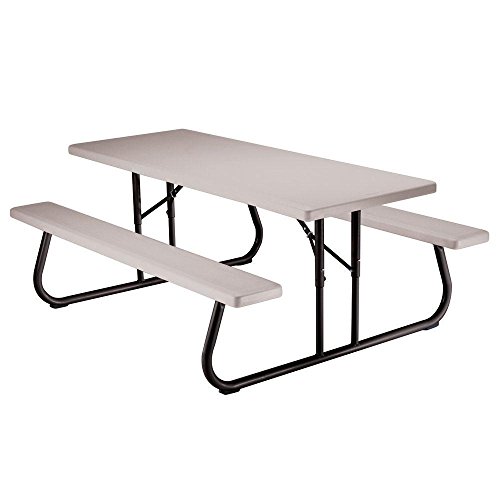 Lifetime 22119 Folding Picnic Table 6 Feet Putty