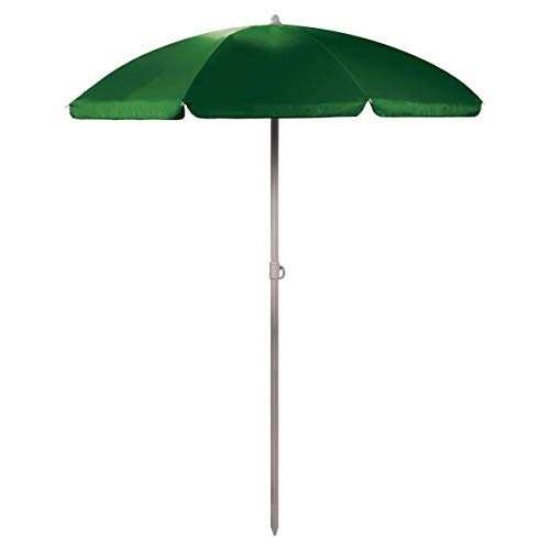 Picnic Time Outdoor Canopy Sunshade Beach Umbrella 55  Small Patio Umbrella  Beach Chair Umbrella (Hunter Green)