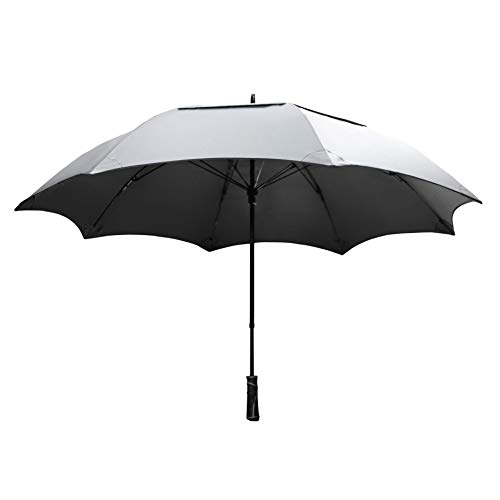 SunTek  Solaire 62 Umbrella  Windproof  Waterproof Umbrellas with Vented Double Canopy  Reflective UV Protection  Large Umbrella for Golf Sport  Travel  Black