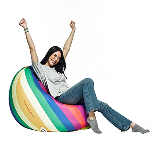 Yogibo Zoola Pod X Pride Edition Outdoor Bean Bag Chair for Teens Single Seat Beanbag LGBTQ Lesbian Pride Gay Pride Deck Furniture Pride Décor