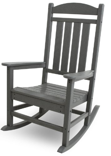 POLYWOOD R100GY Presidential Outdoor Rocking Chair Slate Grey
