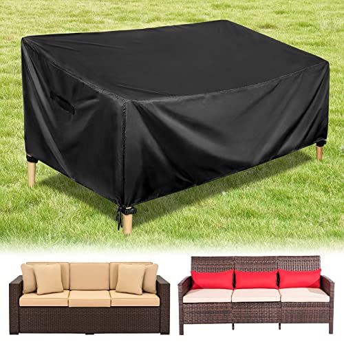 HIRALIY 826 Inch Outdoor Sofa Cover Waterproof Outdoor Couch Cover Heavy Duty Patio Furniture Covers Fit 3Seater Sofa Couch Durable Patio Loveseat Covers for Winter 826 L x 39 W x 26 H