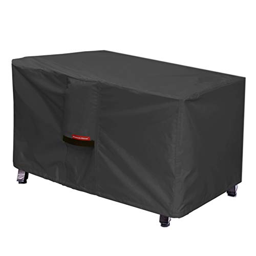 Porch Shield Patio Fire Pit Cover  Waterproof 600D Outdoor Rectangular Fire Table Cover Deck Box Protector  48 x 28 inch Black