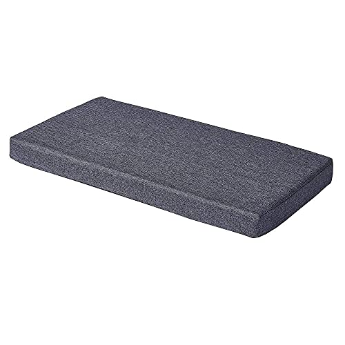 Memory Foam Chair Pads NonSlip Rubber Back Indoor Settee Cushion Bench Seat Cushions 36X 18 inch Grey