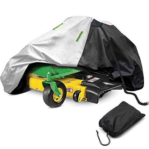 Coverify ZeroTurn Mower Cover Waterproof Heavy Duty Oxford Fabric Riding Lawn Mower Cover Fits Decks up to 50 Universal Fit 81 L x 46 W x 50 H with Windproof Storage Bag