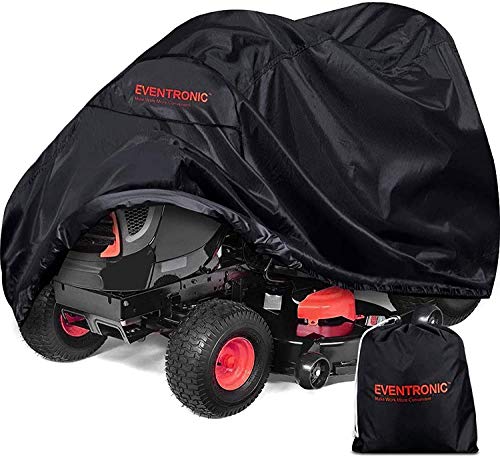 Eventronic Riding Lawn Mower Cover Riding Lawn Tractor Cover Waterproof Heavy Duty Durable (600Dpolyester Oxford)