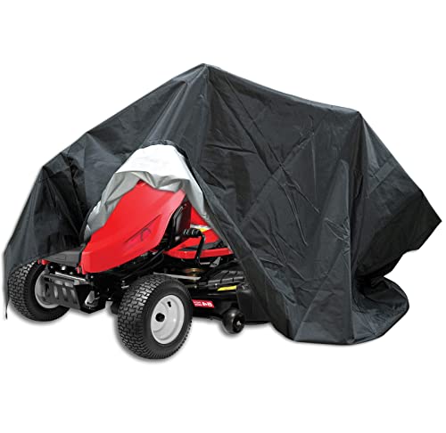 Riding Lawn Mower Cover Tractor Cover Waterproof Heavy Duty UV Protection Universal Zero Turn Mower Cover Fits Decks up to 54 Inch with Drawstring Windproof Buckle  Storage Bag70 x 43 x 43