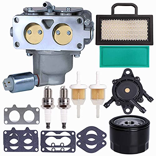 DUCTAIL 791230 Carburetor Compatible with Briggs and Stratton 407777 2025 HP VTwin Engine 699709 499804 Carburetor Kit for John Deere MIA10632 LA150 LA145 LA130 L120 with Lawn Mower Air Filter