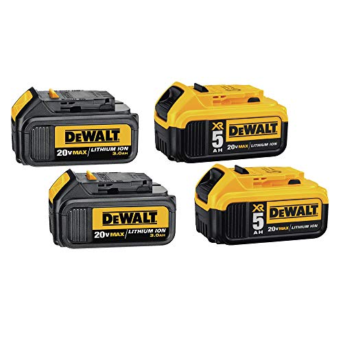 DEWALT 20V MAX XR Premium Battery 50 Ah  30 Ah 4Pack (DCB3054)