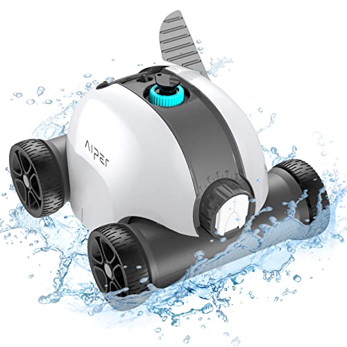 AIPER Cordless Robotic Pool Cleaner Automatic Pool Vacuum with Powerful DualDrivers AutoDock Technology Up to 90 Mins Cleaning for Aboveground Pools Up to 861 Sq Ft(2022 Upgraded)