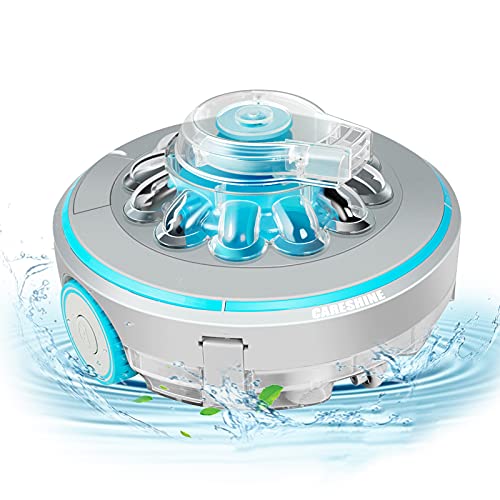 Cordless Automatic Pool Cleaner IPX8 Waterproof Strong Suction Rechargeable Lightweight Pool Cleaners Robotic Vacuum with 60 Mins Run Time for Above Ground  Inground Swimming Pools up to 430 SqFt