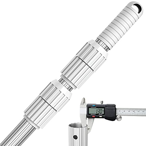 ARLBA Upgrated Professional 165 Foot Swimming Pool Pole Telescopic Aluminum 130mm Thicken Adjustable Fits Pool Net Skimmer Rake Vacuum Head Brush Cleaning Equipment Heavy Duty  Universal Fit 114