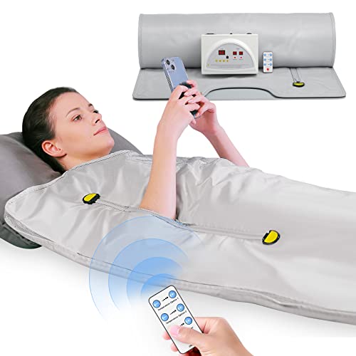 ETE ETMATE Infrared Sauna Blanket 2 Zone Digital Sauna Bag Oxford Upgraded Version Zipper Type Body Shaper Detox Therapy Anti Aging Beauty Machine