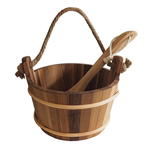 HSE Cedar Sauna Bucket  Ladle (4L Red Cedar)