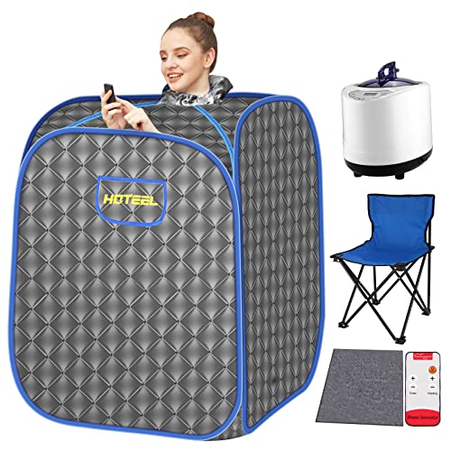 Hoteel Portable Home Steam Sauna Foldable Personal Steam Sauna for Home Spa 268L  1000W Steam Generator Bag  Chair Included Steam Sauna Room with Remote Control for Full Body Relaxation