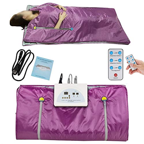 vinmax Far Infrared Sauna Blanket Heating Therapy Slim Bag SPA Body Detox Machine (Purple)
