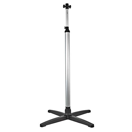 Comfort Zone CZPHS1 Fixed Base Heater Stand  AllWeather Telescopic Freestanding Aluminum Standing Pole for Patio Warmer  Steady Lightweight  Heavy Duty Aluminum Body Adjustable Height