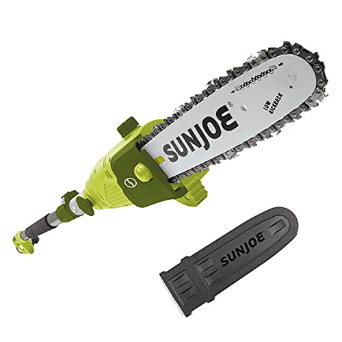 Sun Joe SWJ803E 10 inch 80 Amp Electric MultiAngle Pole Chain Saw Green