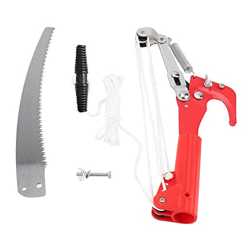 Garosa 14 Inch Tree Pruner Pole Saw Without Pole 4 Wheels Sharp Tree Pruning Head Shear Fruit Picker Harvester Pole Saw Tree Trimmer Clipper Trimming Tool
