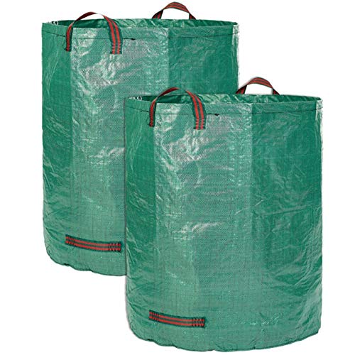 FAMLEAF 2 Packs 72 Gallons Garden Bags Reusable Garden Waste BagsHeavy Duty Gardening BagsYard Waste BagsGarbage Plant Straw Bag Yard Waste BinLawn Pool Garden Leaf Yard Waste Bags