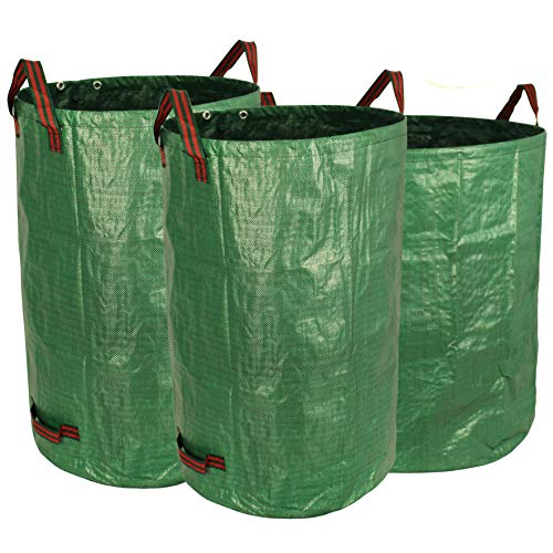 Gardzen 3Pack Different Sizes Garden Bag 324072 Gallons  Reuseable Heavy Duty Gardening Bags Lawn Pool Garden Leaf Waste Bag