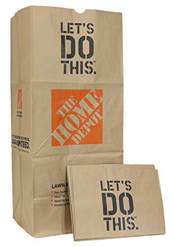 Home Depot Heavy Duty Brown Paper 30 Gallon Lawn and Refuse Bags for Home and Garden (70 Lawn Bags)