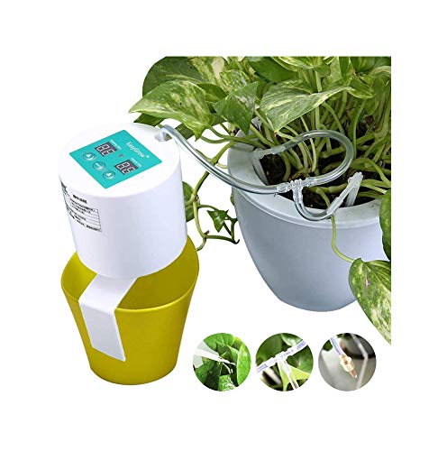 Elitlife 2019 Update DIY Micro Automatic Drip Irrigation Kit Self Watering System with Timer and USB Charging Cable 30Day Programmable Water Timer for 15 Pots Flowers