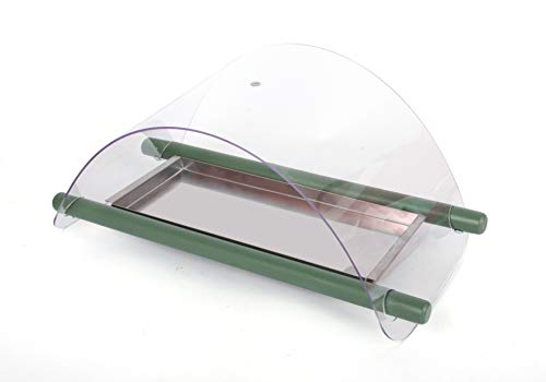 Wildlife World Archway Bird Ground Feeder Clear with Stainless Steel Tray