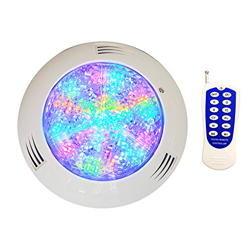 CNBRIGHTER LED Underwater Swimming Pool Lights18W Windmilling Style RGB Color Changing 12V ACWall Surface MountedIP68 Waterproofwith Remote Controller (20ft Cord)