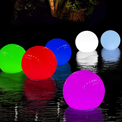 Solar Floating Pool Lights Solar Powered Color Changing LED Pool Lights That FloatIP68 Waterproof Glow Balls for PoolHot tub Lights for Kids GiftOutdoor Pool Decorations for Christmas2PCS