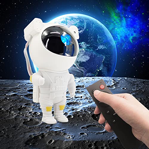 Astronaut Light Projector Kids Galaxy Projector Sky Light Led Projector Light USB Starry Sky Night Light Rotating Bedside Table Lamp for Party Movie Cinema Theme Bedroom Modern Projector Lamp