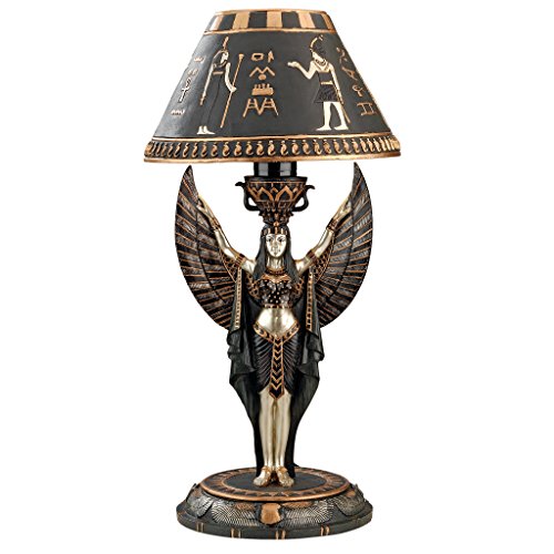 Design Toscano CL2609 Goddess Isis Egyptian Decor Sculptural Table Lamp 17 Inch Single