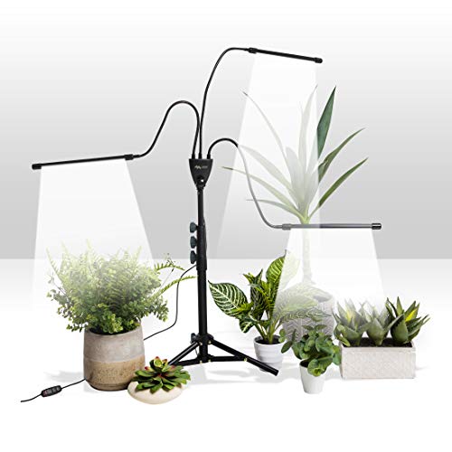 Mindful Design Adjustable FloorTable LED Grow Light with 3 Light Modes (100240V 10W with ETL Adapter)