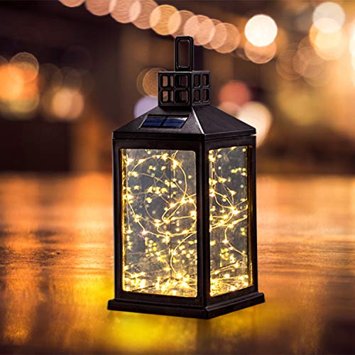 Solar Lantern Lights Outdoor SUNWIND Waterproof Solar Table Lamp Hanging Lighting with 30 Warm White LEDs for Garden Patio Landscape Decoration