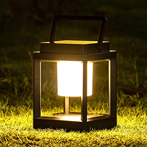 winsaLED Portable Small Outdoor Lantern LED Battery Operated Table Lamp for Night Light Cordless 3Level Touch Control Max 70hrs Lighting Dimmable Bedside lamp with Waterproof  3000K Warm White