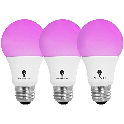 3 Pack BlueX 100W LED Grow Light Bulb A19 Bulb  Full Spectrum Grow Lamp  Grow Healthier  Yield Better Harvests for DIY Indoor Plants Flowers Greenhouse Indore Garden Hydroponic