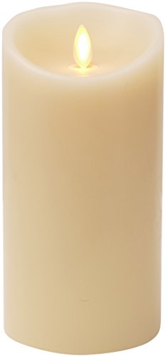 Luminara Flameless Candle Vanilla Scented Moving Flame Candle with Timer (7 Ivory)
